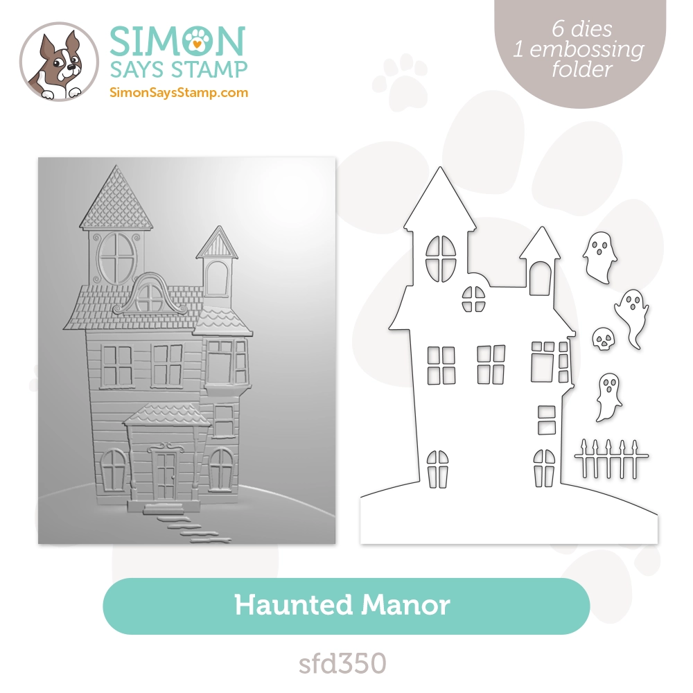 Simon Says Stamp Embossing Folder And Cutting Dies Haunted Manor sfd350 Stamptember