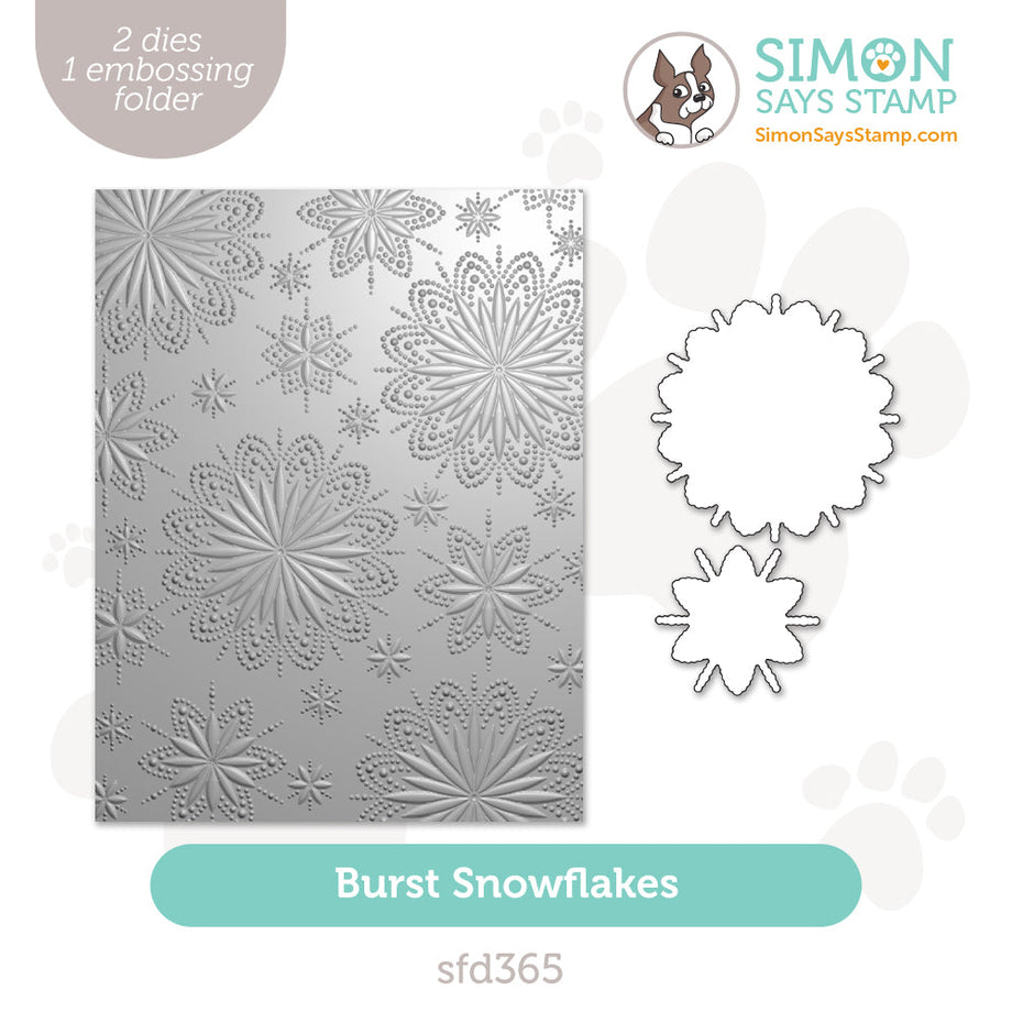 Simon Says Stamp Embossing Folder and Dies Burst Snowflakes sfd365 All