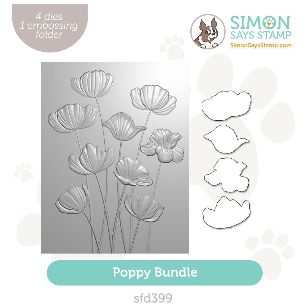 Simon Says Stamp Embossing Folder and Cutting Dies Poppy Bundle sfd399 Be Bold