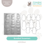 Simon Says Stamp Embossing Folder And Cutting Dies Bundled Snowmen sfd418set