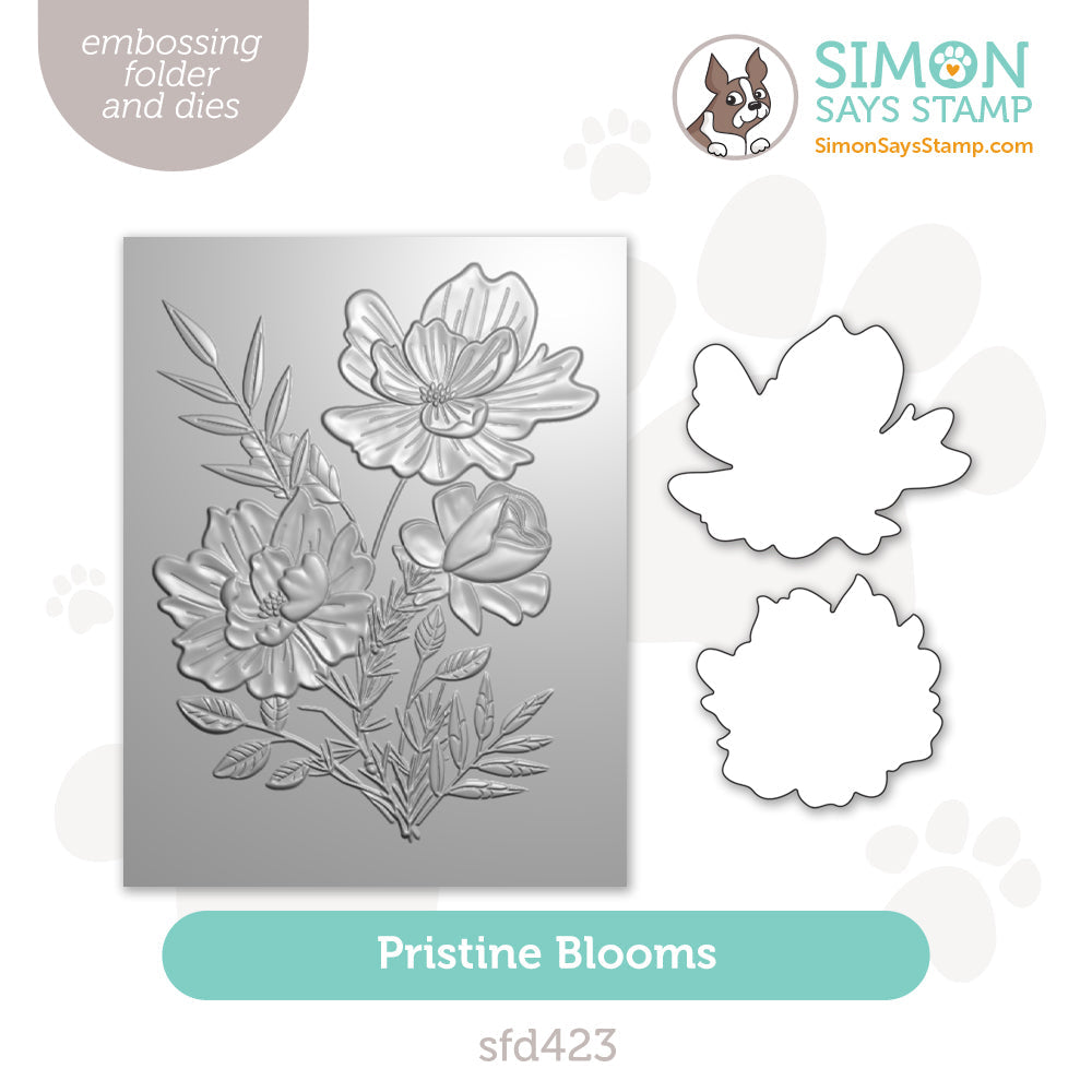 Simon Says Stamp Embossing Folder and Cutting Dies Pristine Blooms sfd423 Favorite Things