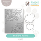 Simon Says Stamp Embossing Folder And Cutting Dies Holly And Blooms sfd427 Sweet Wishes