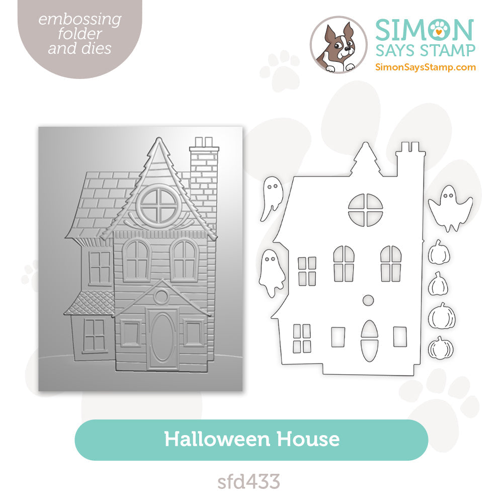 Simon Says Stamp Embossing Folder and Cutting Dies Halloween House sfd433 Sweet Wishes