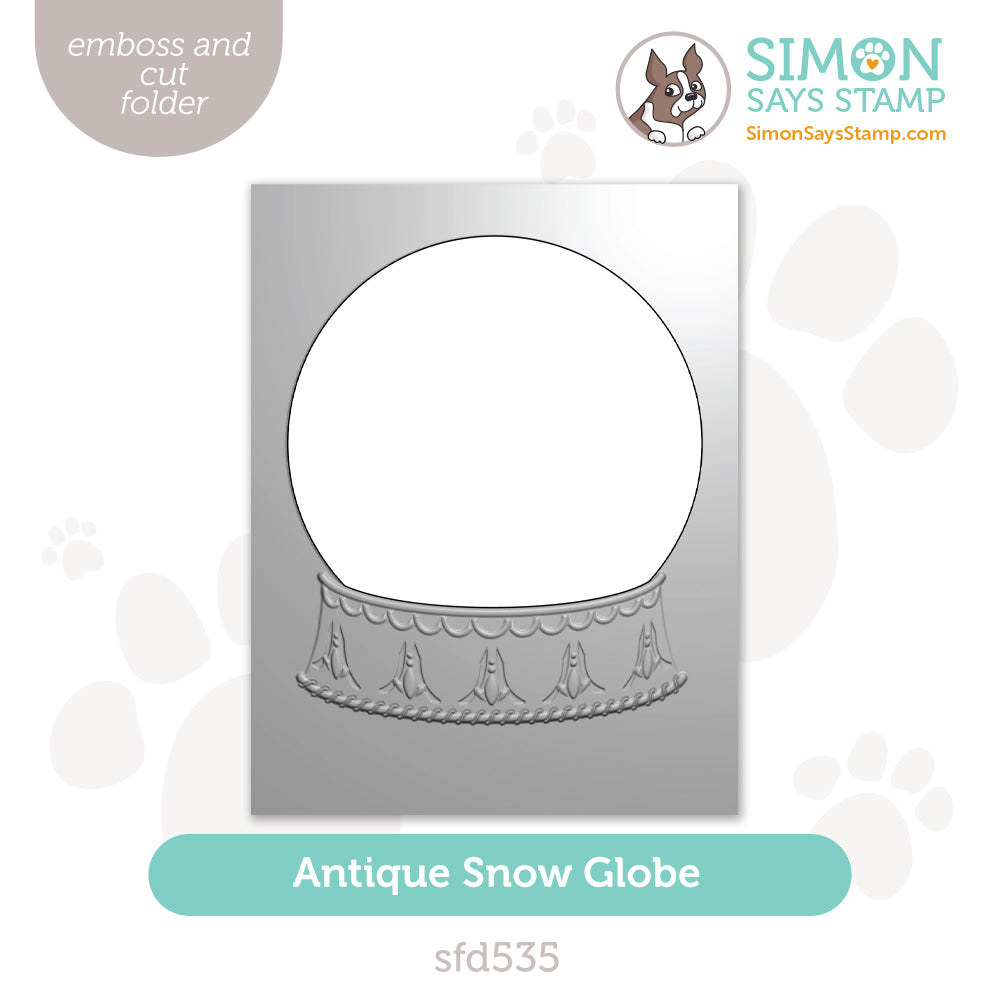 Simon Says Stamp Emboss and Cut Folder Antique Snowglobe sfd535 DieCember