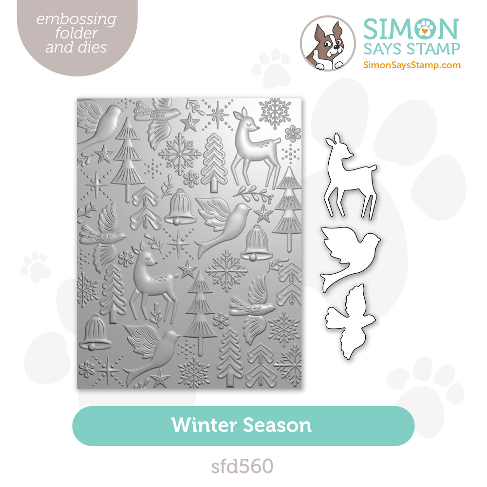 Simon Says Stamp Embossing Folder and Cutting Dies Winter Season sfd560