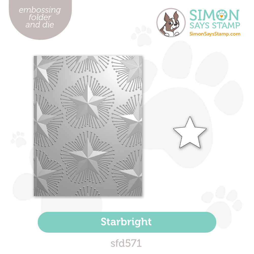 Simon Says Stamp Embossing Folder and Cutting Die Starbright sfd571 And Everything Nice