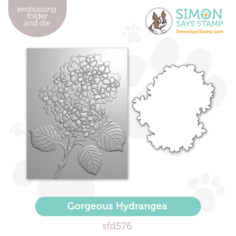 Simon Says Stamp Gorgeous Hydrangea Embossing Folder and Cutting Die Simon Says Stamp Gorgeous Hydrangea Embossing Folder and Cutting Die