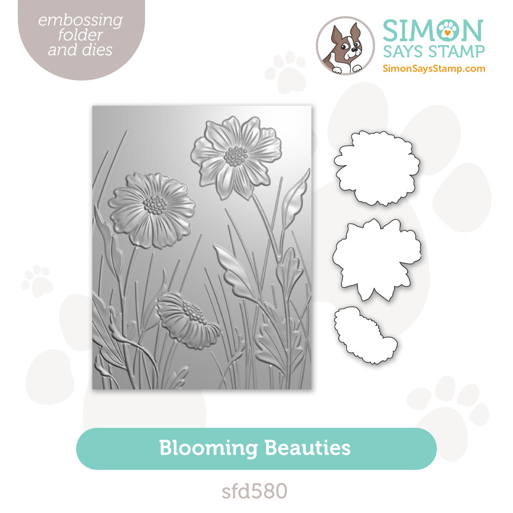 simon says Stamp Blooming Beauties Embossing Folder and Cutting Die simon says Stamp Blooming Beauties Embossing Folder and Cutting Die