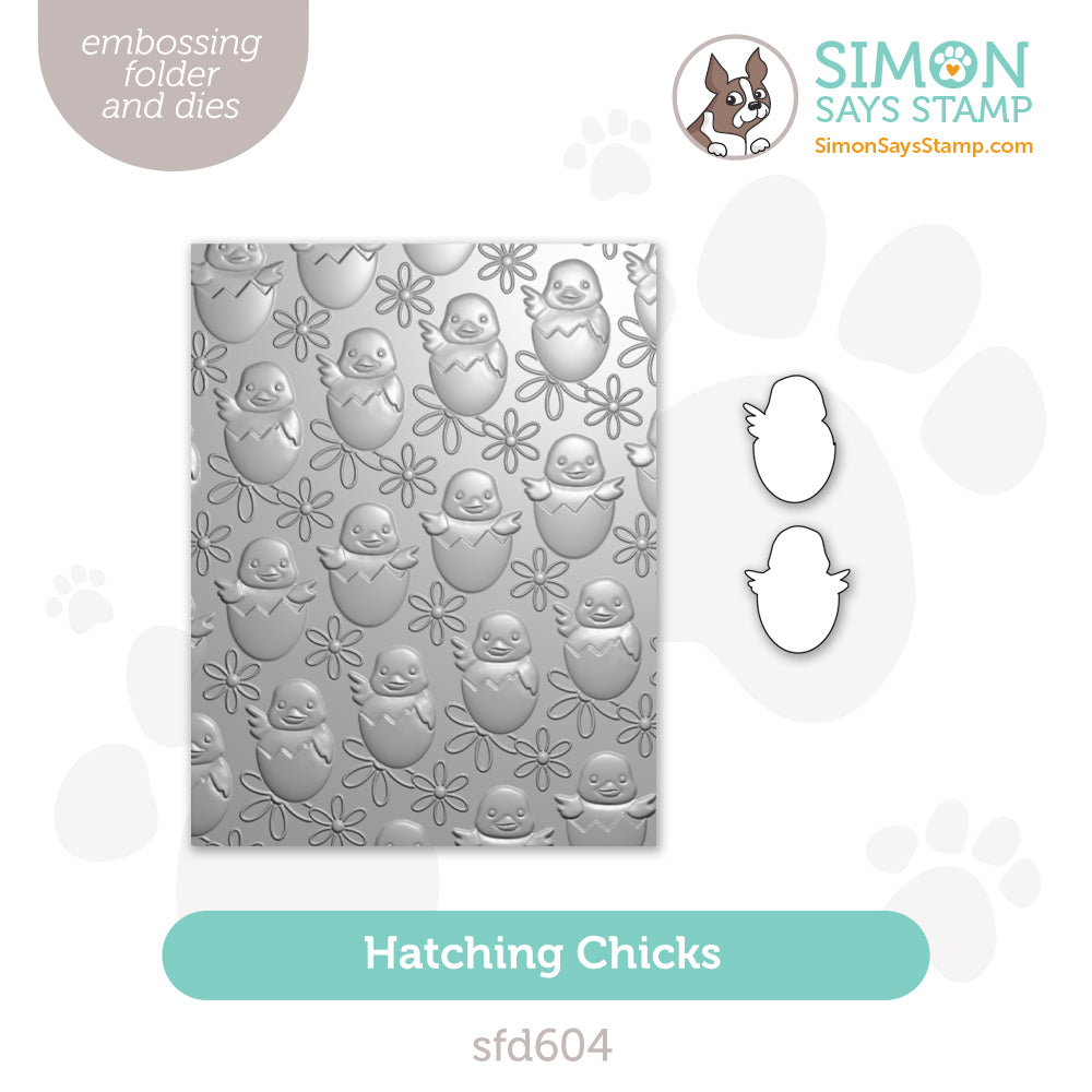 Simon Says Stamp Embossing Folder and Cutting Dies Hatching Chicks sfd604