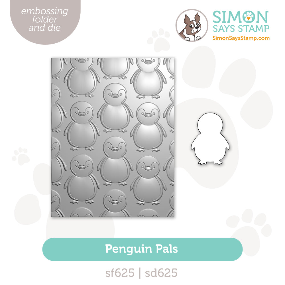 Simon Says Stamp Embossing Folder and Dies Penguin Pals sfd625set
