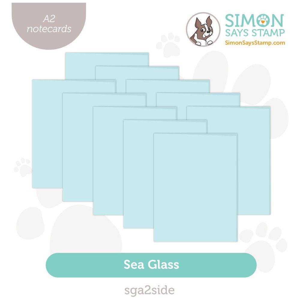 Simon Says Stamp Sea Glass A2 Side-Fold Scored Cards 100# 10 Pack sga2side