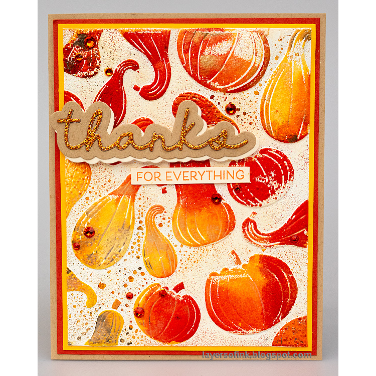 Simon Says Stamp Embossing Folder Autumn Gourds sf465 Stamptember Thanks Card | color-code:ALT03