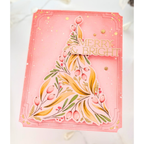 Pinkfresh Studio Festive Foliage Tree Dies 250824 Pink Christmas Card | color-code:ALT01