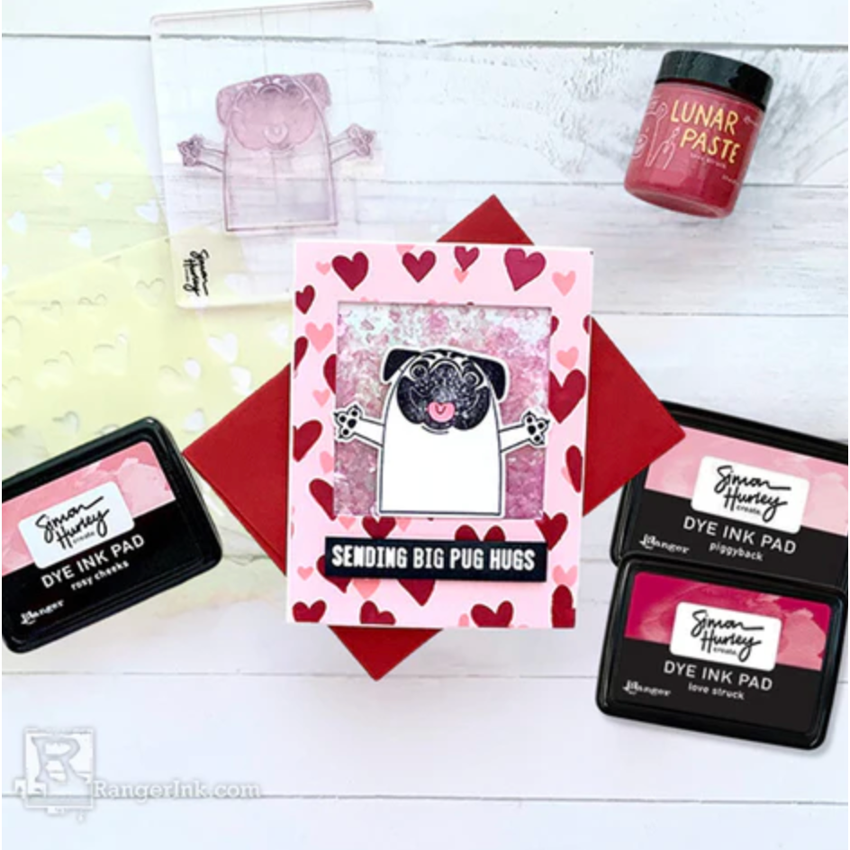 Ranger Simon Hurley Rosy Cheeks Dye Ink Pad hup67146 Pugs And Hugs Card | color-code:ALT01