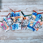 Ranger Dina Wakley MEdia Sticky Back Canvas Tape mda84587 Colorful Collage Tags | color-code:ALT02