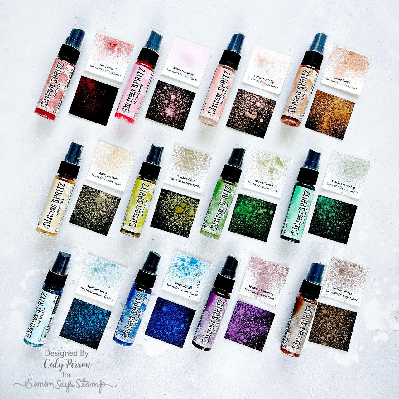 Tim Holtz Distress 12 Spritz Bundle 2 Color Swatches