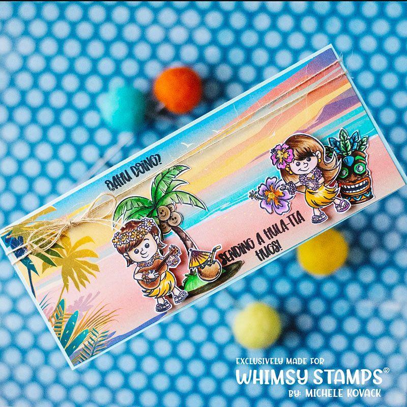 Whimsy Stamps Just Beachy 8.5 x 3.5 inch Slimline Papers wsdps22