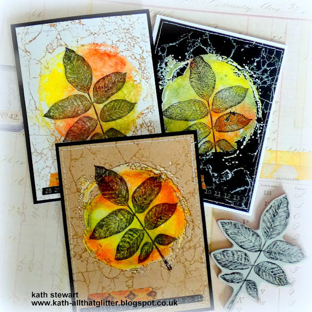 Tim Holtz Stamps Stampers Anonymous Falling Leaves Cling Die Set
