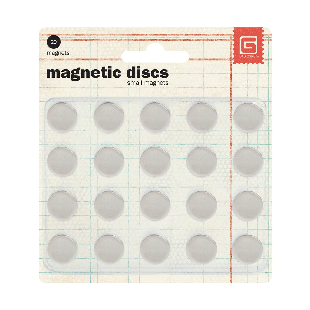BasicGrey Small Self Adhesive Magnetic Discs MET-359