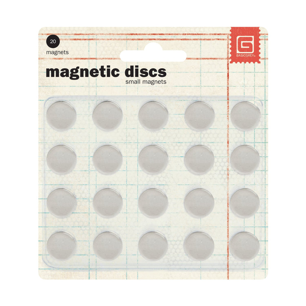 BasicGrey Small Self Adhesive Magnetic Discs MET-359