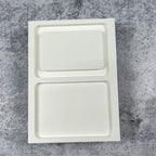 The Ink Stand White Small Rectangle issmrec base and lid view