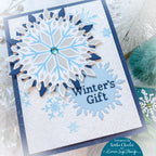 Simon Says Stamp Stencils and Dies Crystal Snowflake set1133cs Winter Card