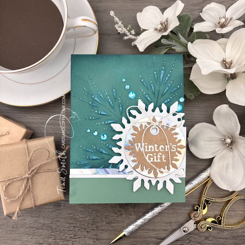 Simon Says Stamp Crystal Snowflake Wafer Dies 1526sdc Winter Card | color-code:ALT08