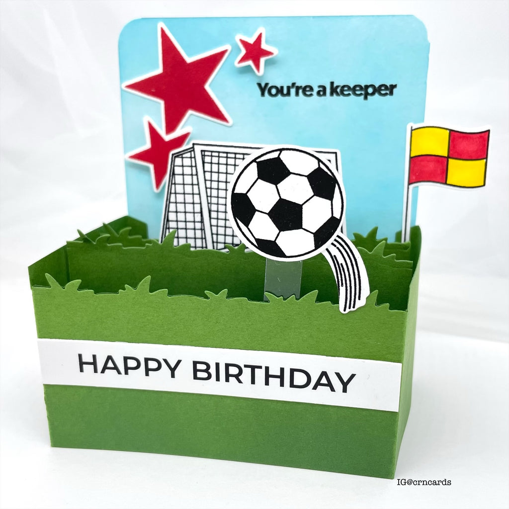 Rainbow Splash Wafer Dies Soccer rsd608c Birthday Card