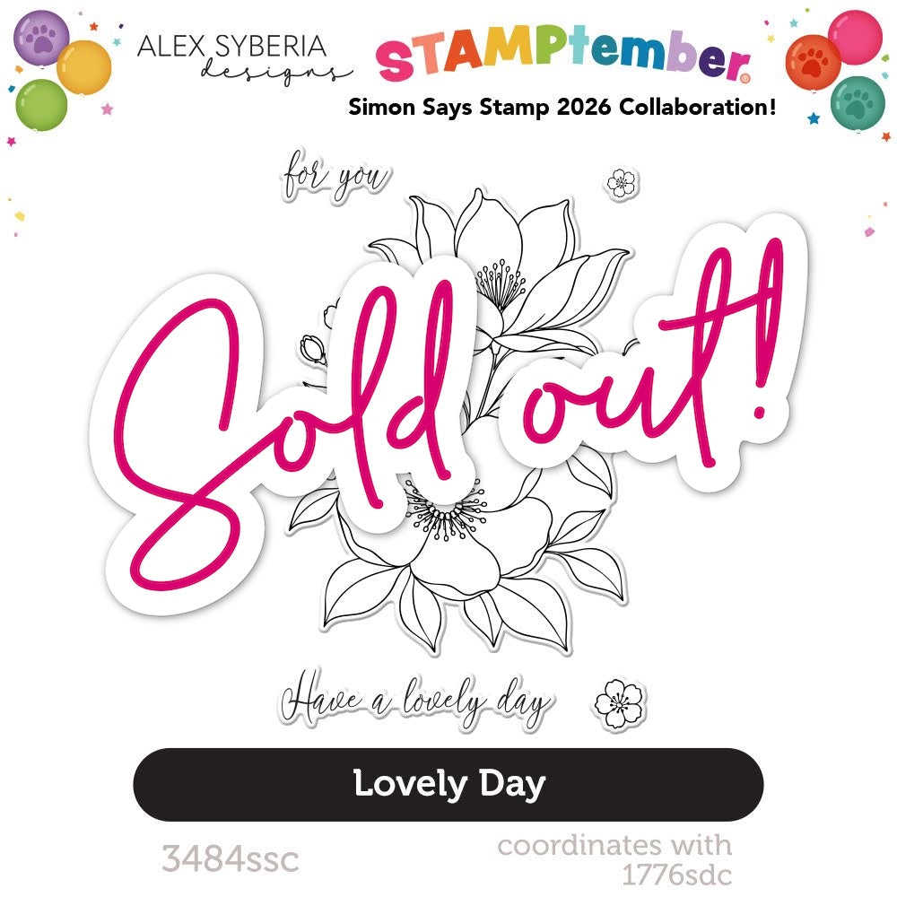 Alex Syberia Lovely Day STAMPtember Exclusive Stamps 3484ssc sold out