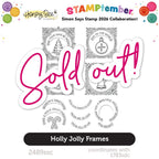 Honey Bee Holly Jolly Frames STAMPtember Exclusive Stamps 2489ssc sold out