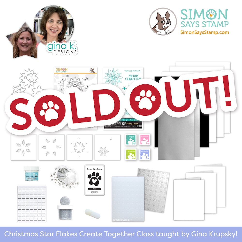 sold out gina k christmas star flakes in july kit with poly glaze