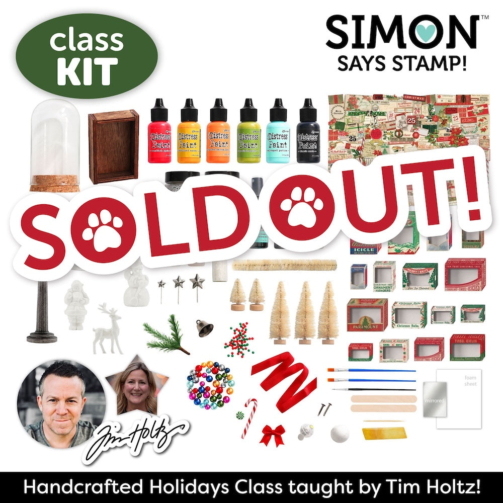 Limited Edition Simon Says Stamp Tim Holtz Handcrafted Holidays Kit + LIVE CLASS sold out