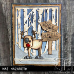sp-Tim Holtz Cling Rubber Stamps MERRY MISFITS CMS387 reindeer
