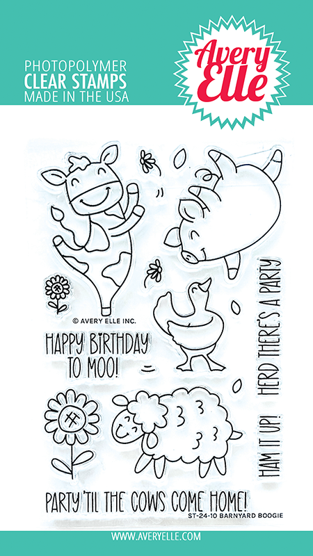 Avery Elle Clear Stamps Barnyard Boogie st-24-10