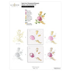 Altenew Spark Joy Ornamental Bouquet Hot Foil Plate and Stencil Set alt8098bn layering guide