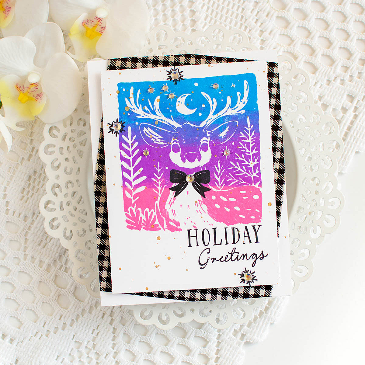 Simon Says Stamp Pawsitively Perfect Splatter Medium Gold st0188 Christmas Card | color-code:ALT03