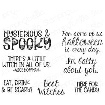 Stamping Bella Spooky Sentiment Cling Stamps eb1247