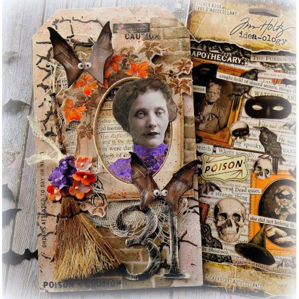 Tim Holtz Mini Stencil Set 56 mst056 spooky tags | color-code:ALT02