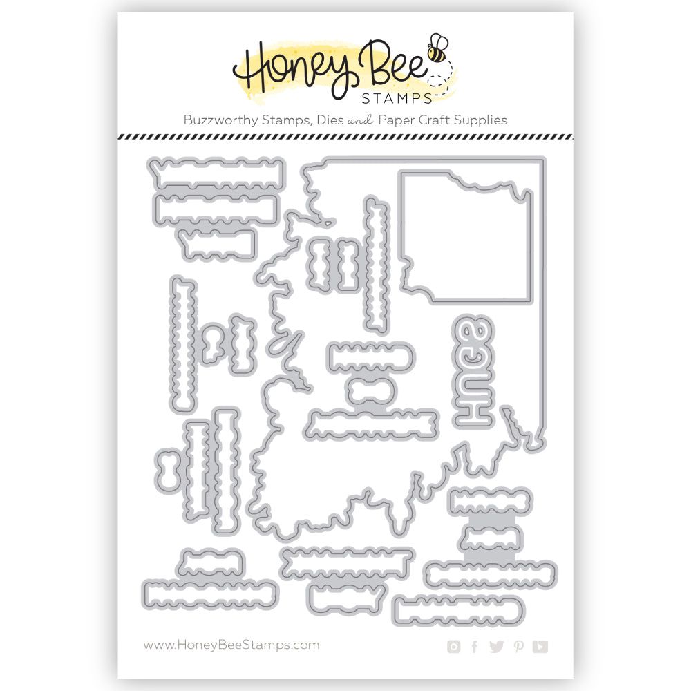 Honey Bee Squared Spring Florals Dies hbds-543 Detailed Product View