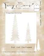 Tracy Evans Boutique Designs Tall Trees 4x4 Snippet Stencil ss44