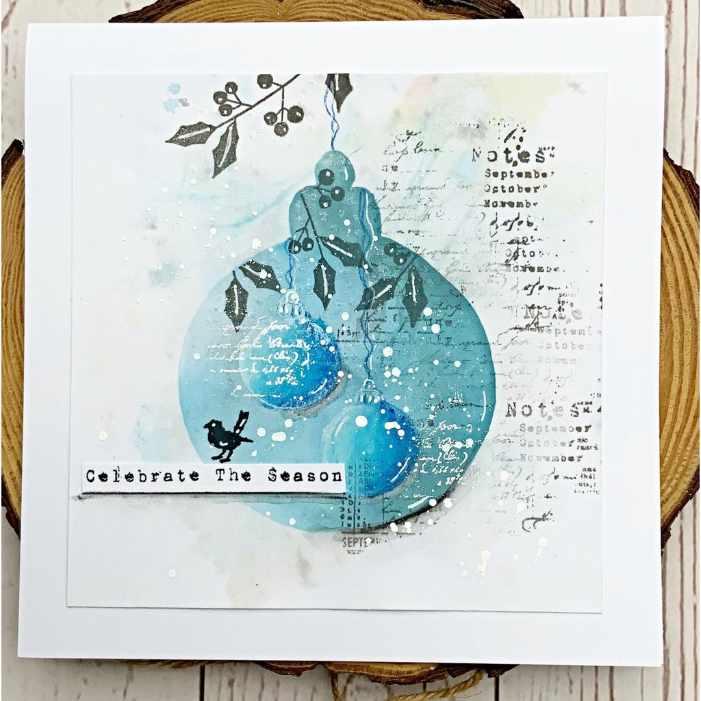 Tracy Evans Boutique Designs Bauble 2 Snippet Stencil ss7 celebrate the season