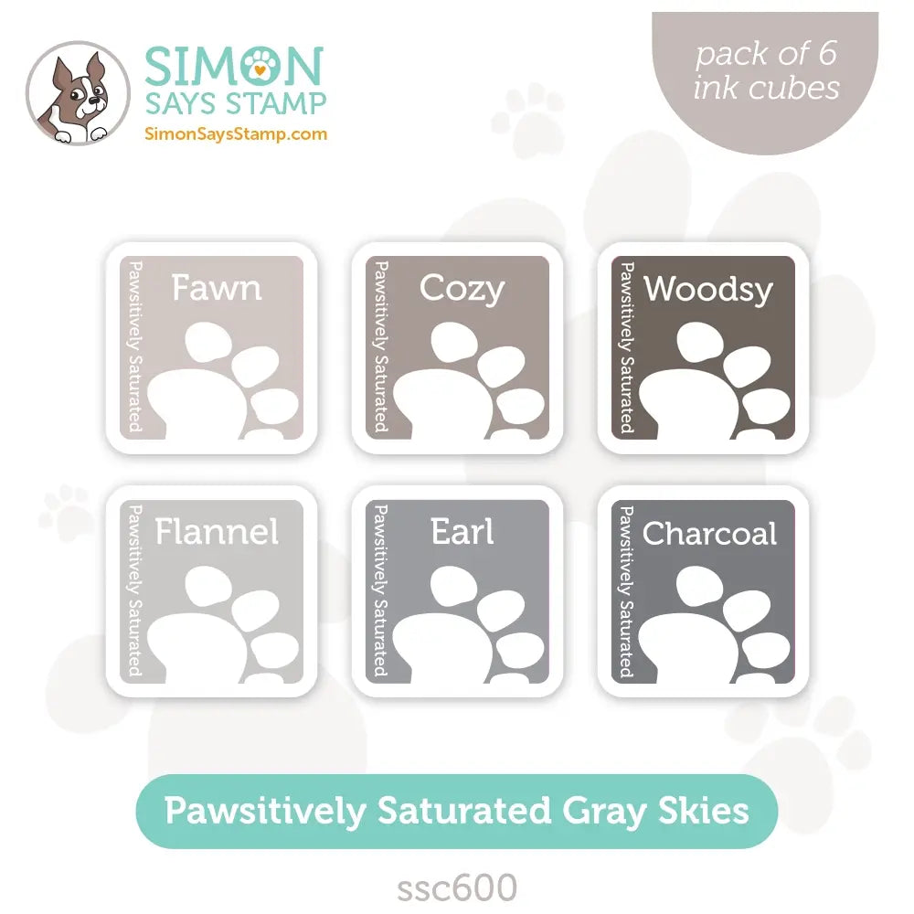 Simon Says Stamp Pawsitively Saturated Ink Cubes Gray Skies Cubes ssc600 Dear Friend