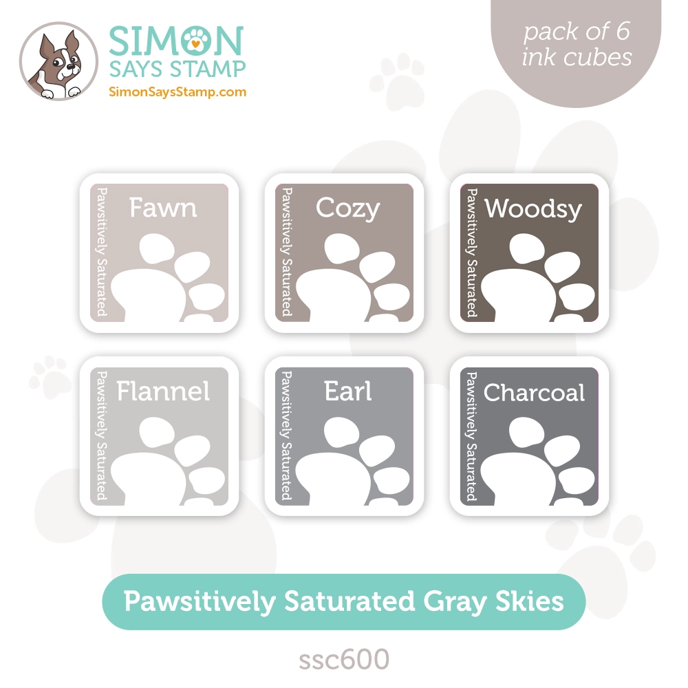 Simon Says Stamp Pawsitively Saturated Ink Cubes Gray Skies Cubes ssc600 Dear Friend
