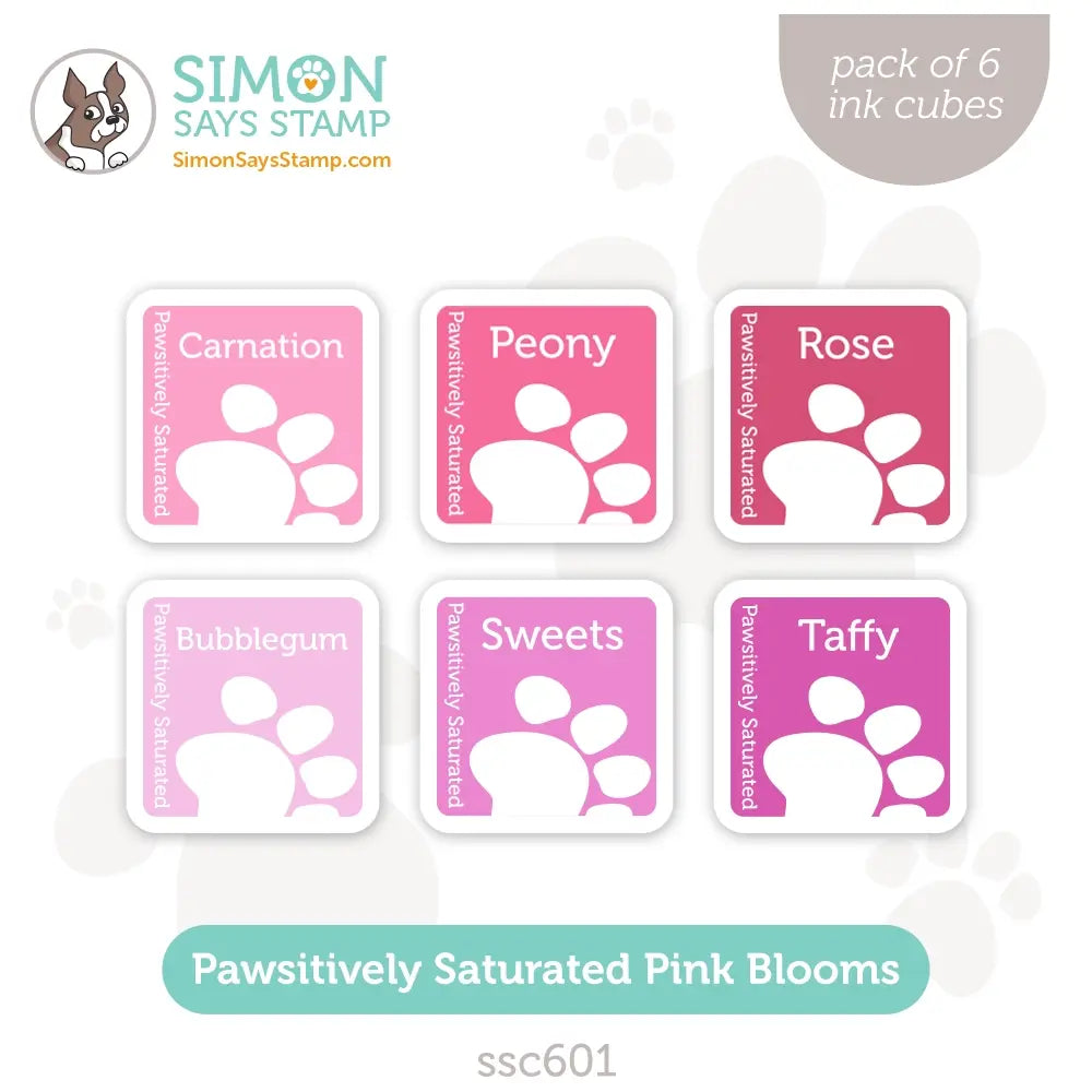 Simon Says Stamp Pawsitively Saturated Ink Cubes Pink Blooms ssc601 Dear Friend