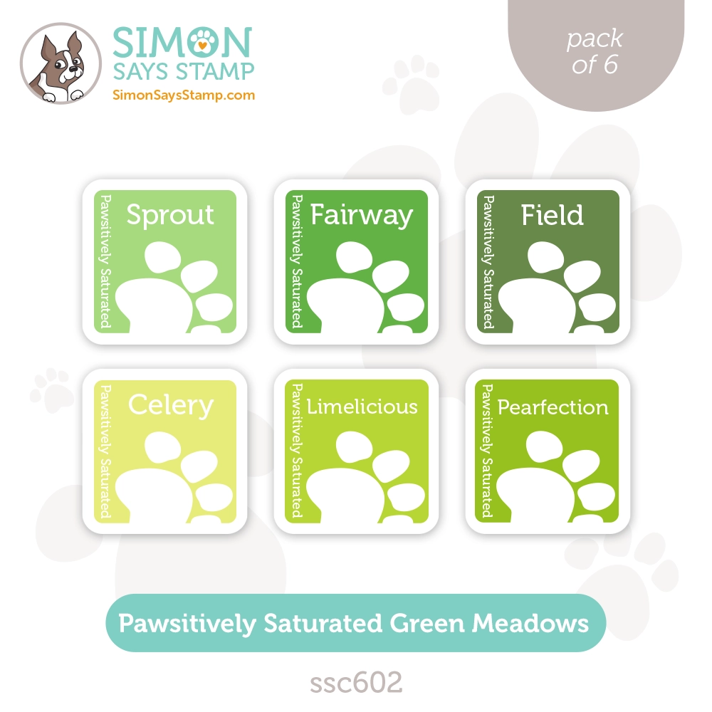 Simon Says Stamp Green Meadows Pawsitively Saturated Ink Cube Set
