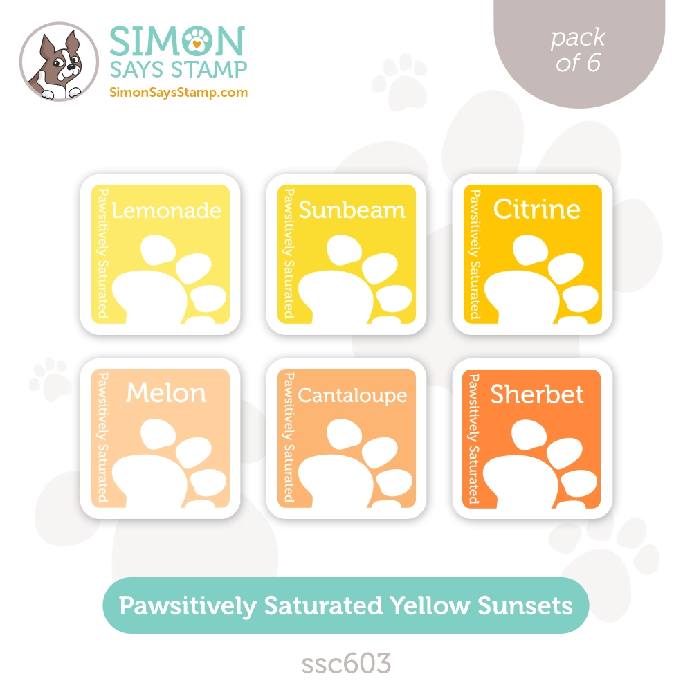 Simon Says Stamp Pawsitively Saturated Yellow Sunsets Ink Cubes Set