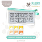 Simon Says Stamp Pawsitively Saturated Ink Cubes Yellow Sunsets And Gray Cube Holder Set
