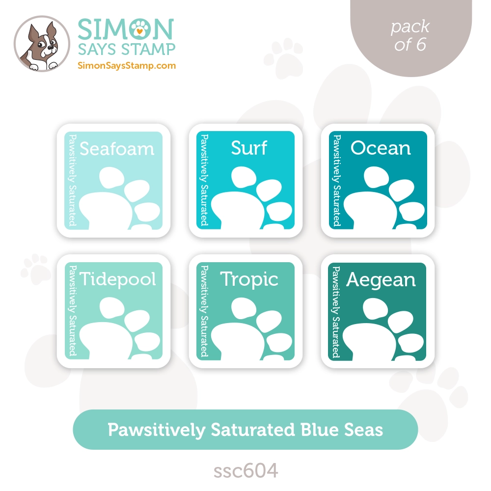 Simon Says Stamp Blue Seas Pawsitively Saturated Ink Cubes Simon Says Stamp Blue Seas Pawsitively Saturated Ink Cubes