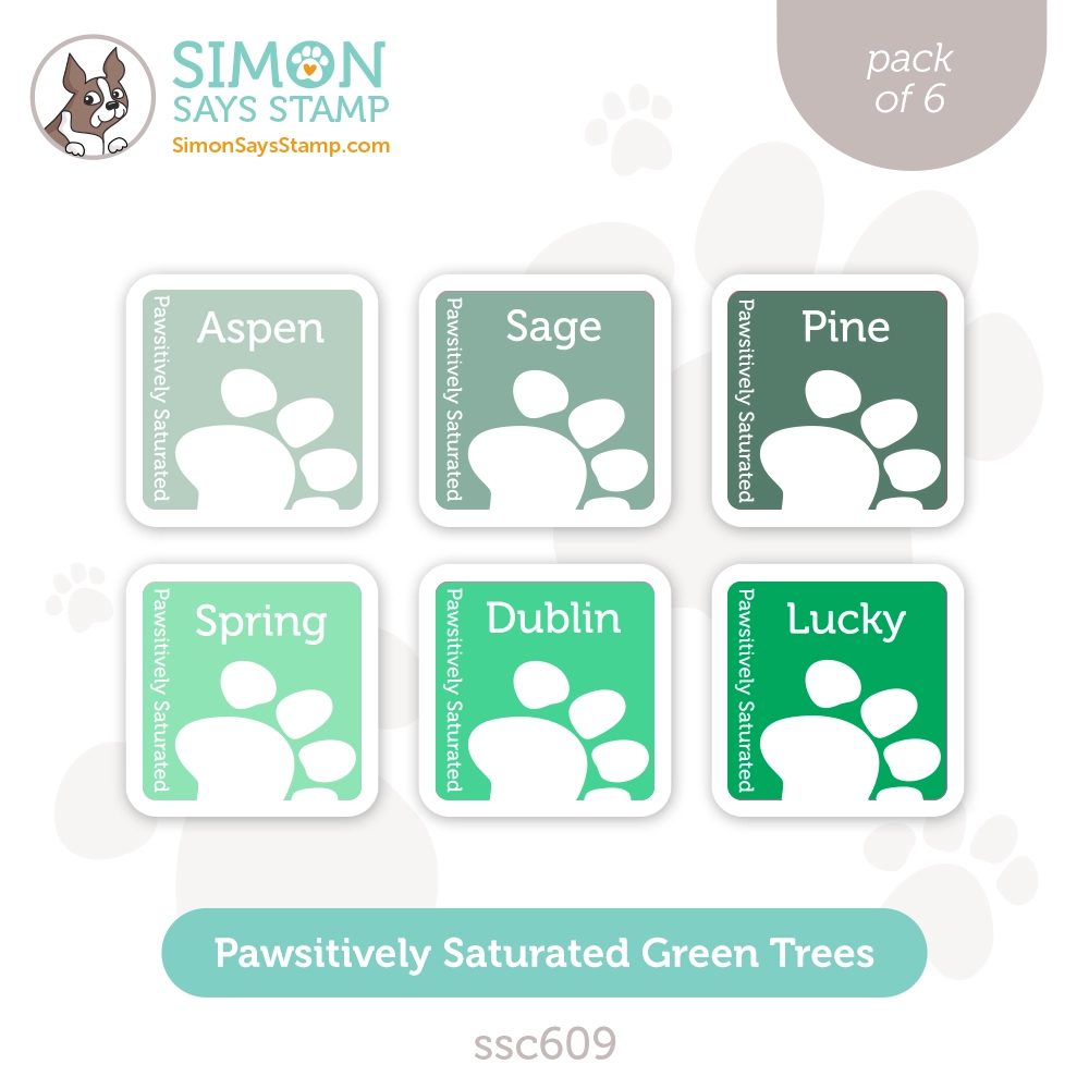 Simon Says Stamp Pawsitively Saturated Ink Cubes Green Trees ssc609 Season Of Wonder