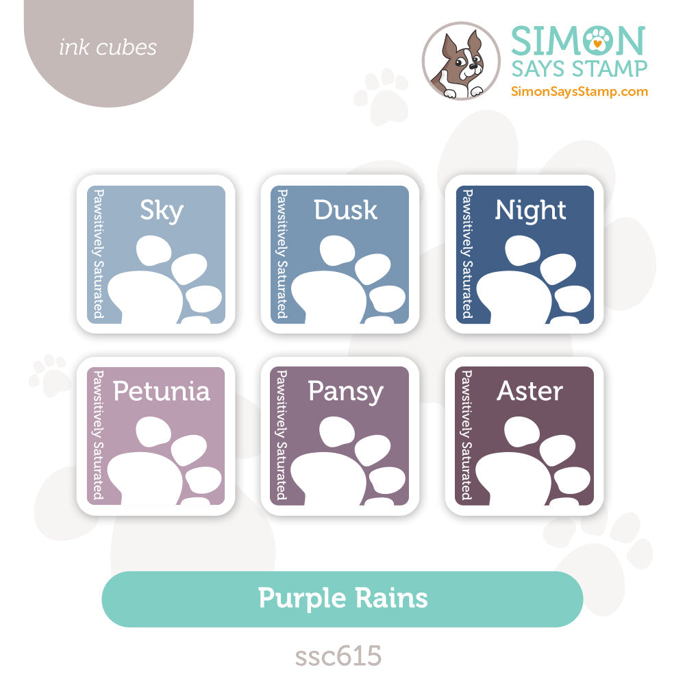 Simon Says Stamp Pawsitively Saturated Ink Cubes Purple Rains ssc615
